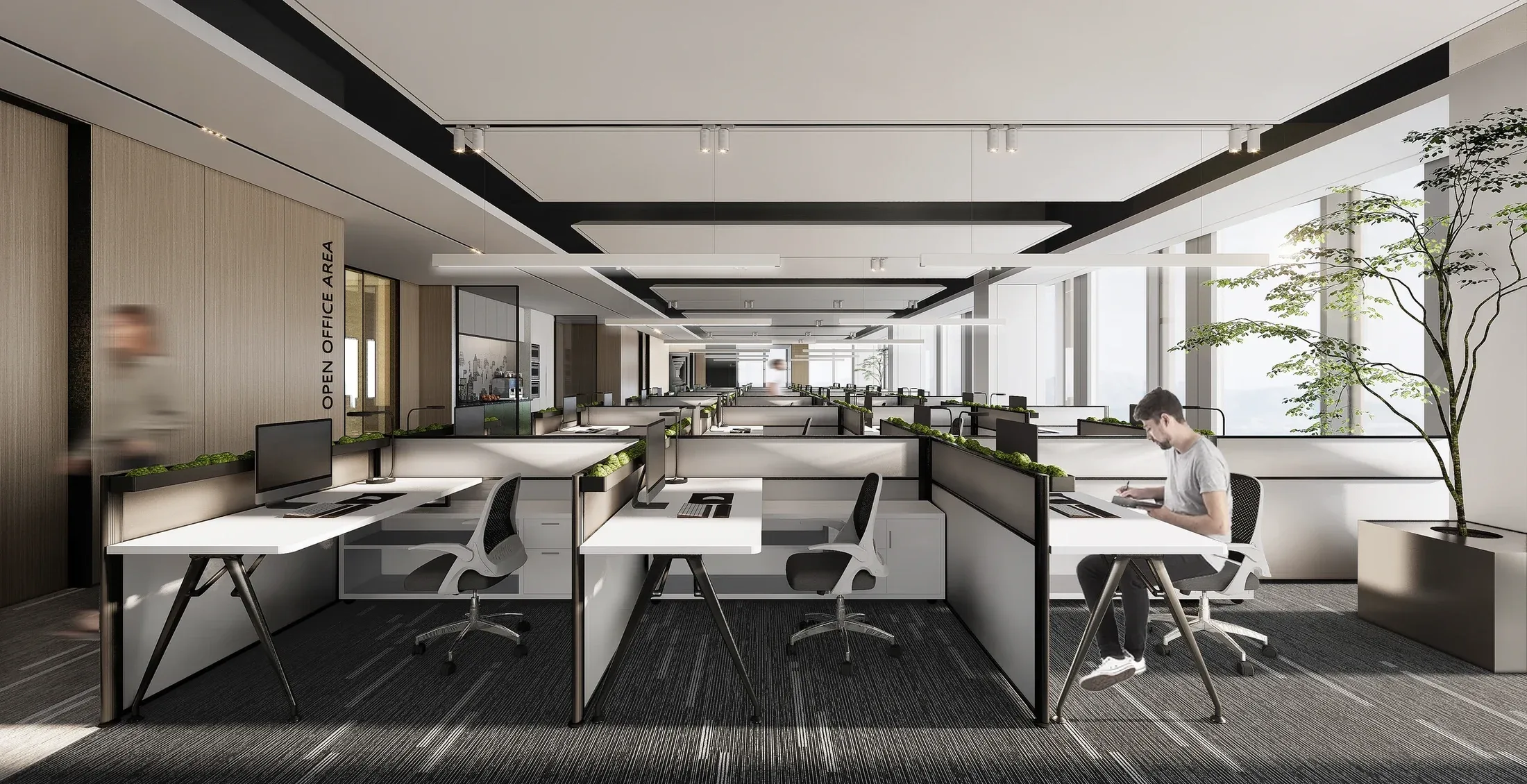 Cheng Han Group Headquarters — Area kerja terbuka