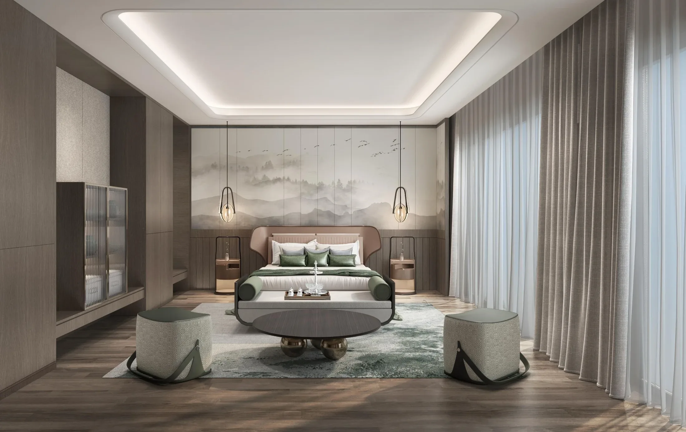 Chongming Island Villa — Kamar tidur utama