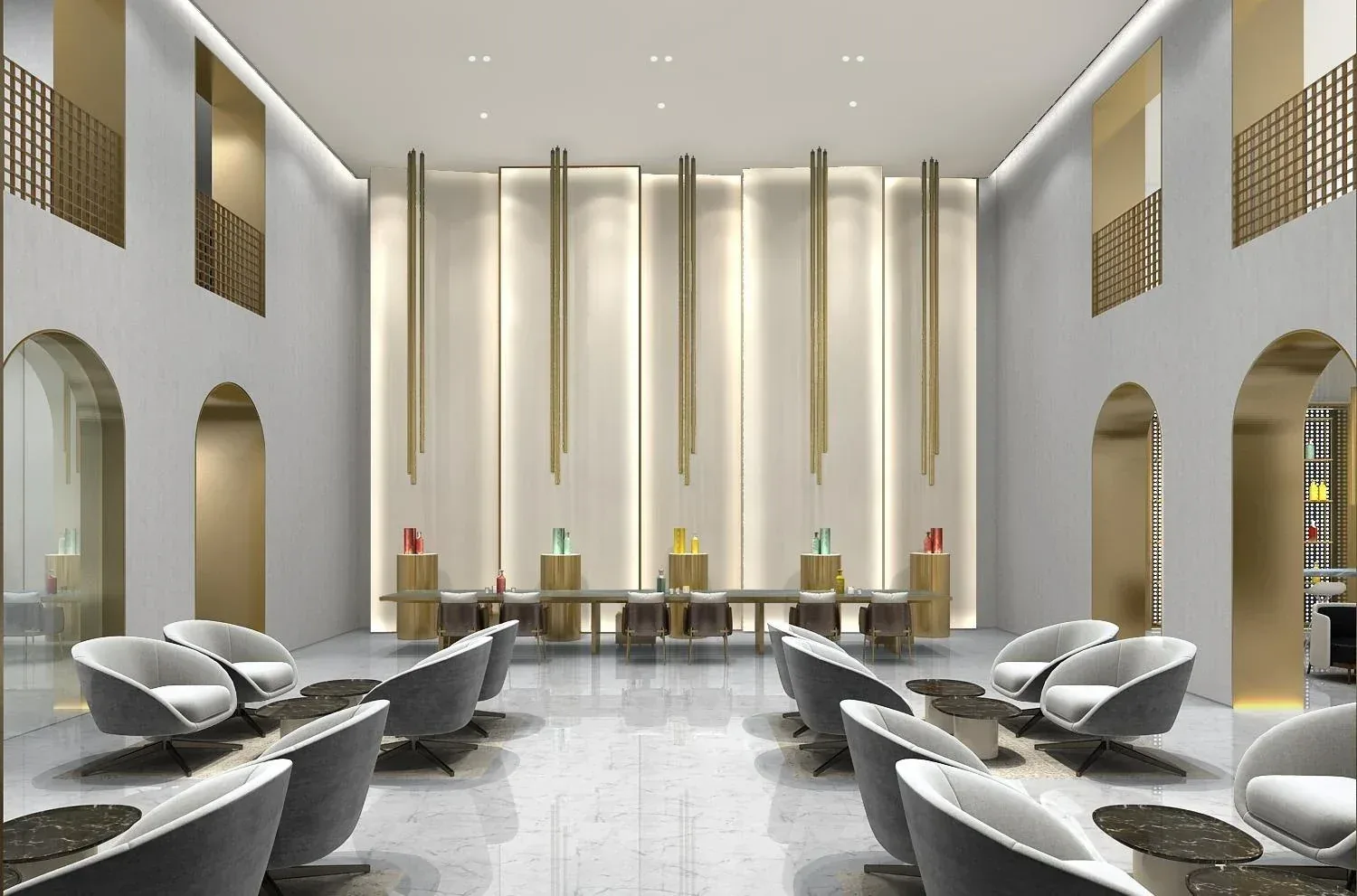 Guijiu Experience Centre — Interior dan detail material
