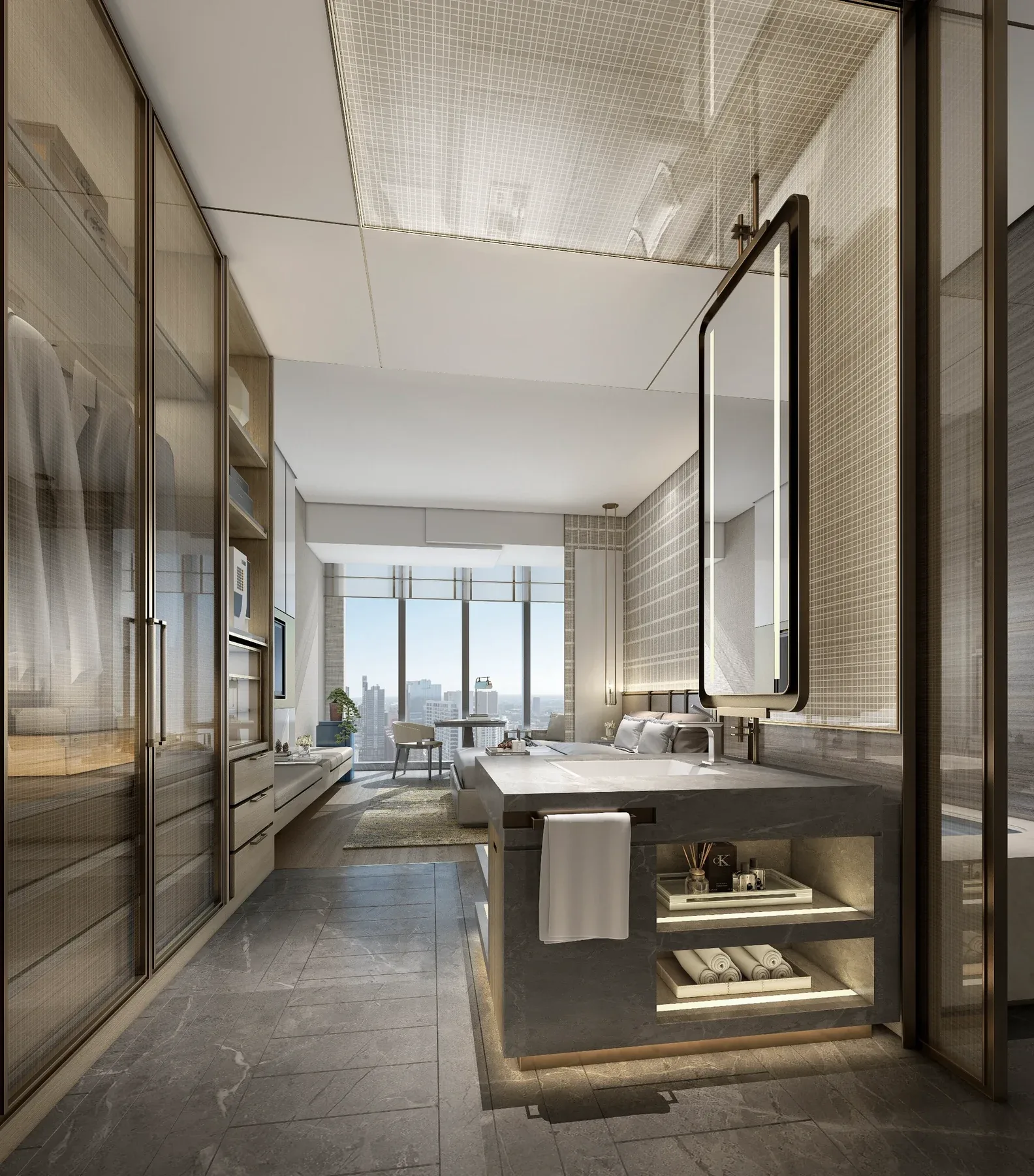Heng Yu Hotel — Interior dan detail material