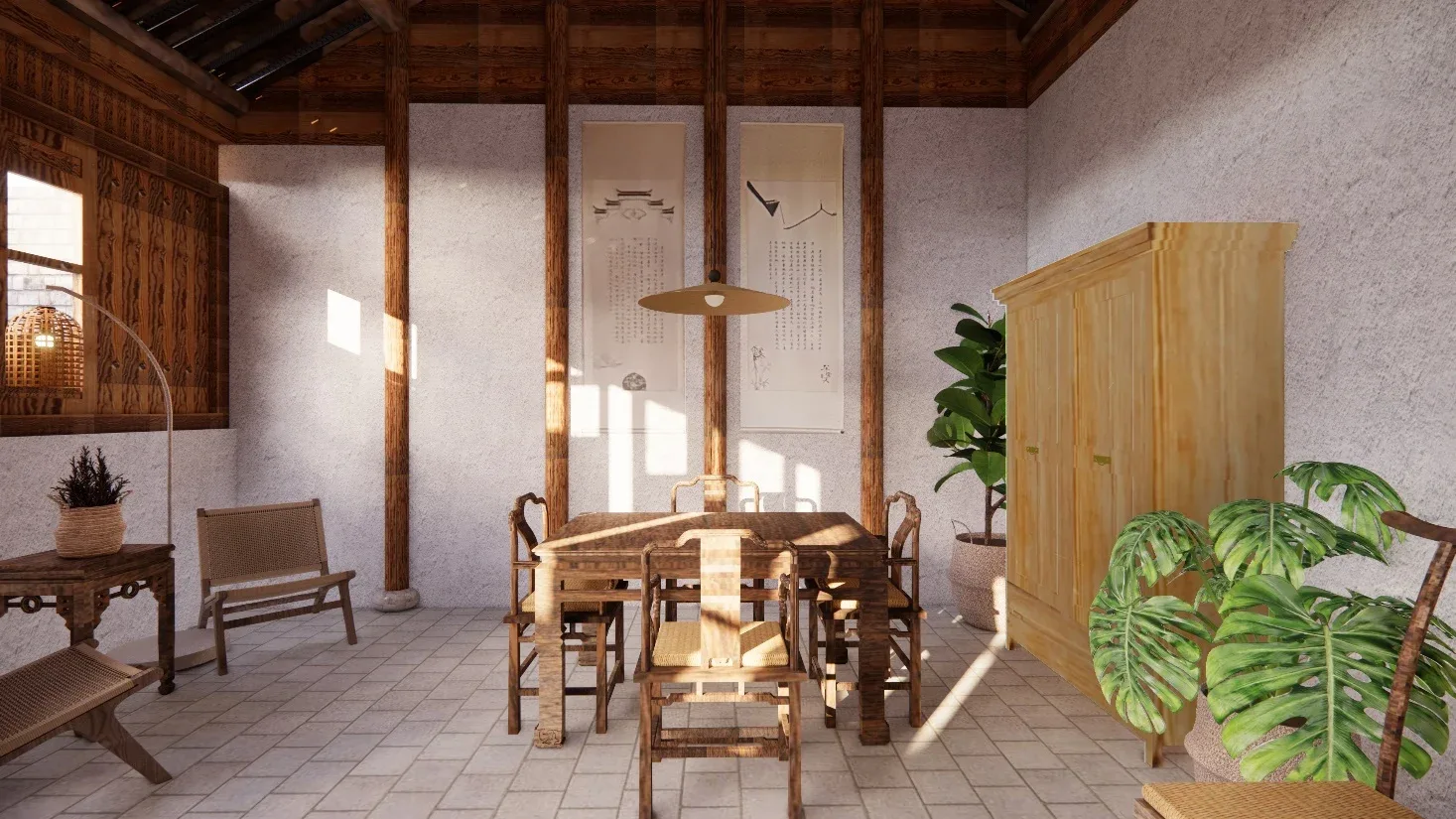 Moujiacun House — Urutan ruang