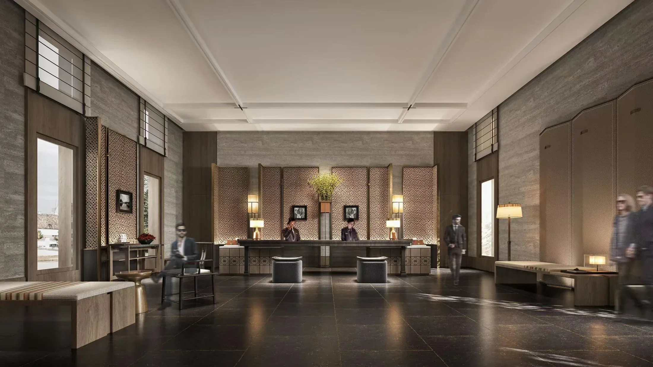 Qinglin Yue Shan Club — Interior dan detail material