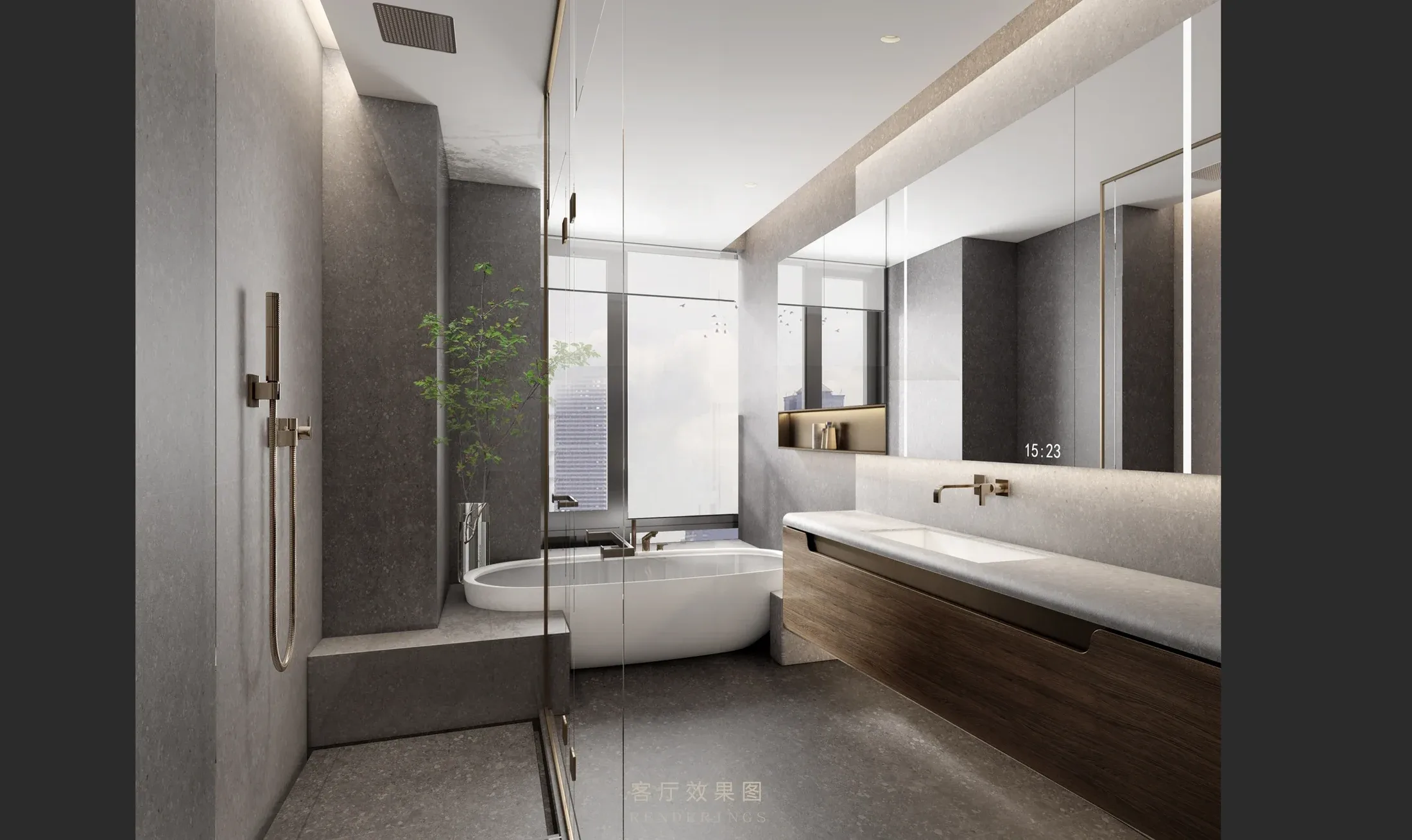 Zhongzhou Bay Residence — Interior dan detail material